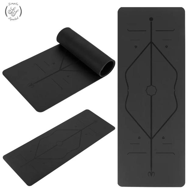 Natural Rubber Yoga Mat | Black PU  | Eco-Friendly, Non-Slip | Customize order