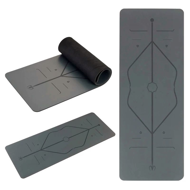 Natural Rubber Yoga Mat | Grey PU Yoga Mat  | Eco-Friendly, Non-Slip | Customize order